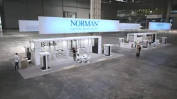 20x40 Island booth design by Reaction Space